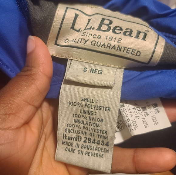 NWOT L.L.Bean Women's Blue/Teal 2-In-One Reversible Quilted Puffer Jacket Size S - Picture 12 of 15